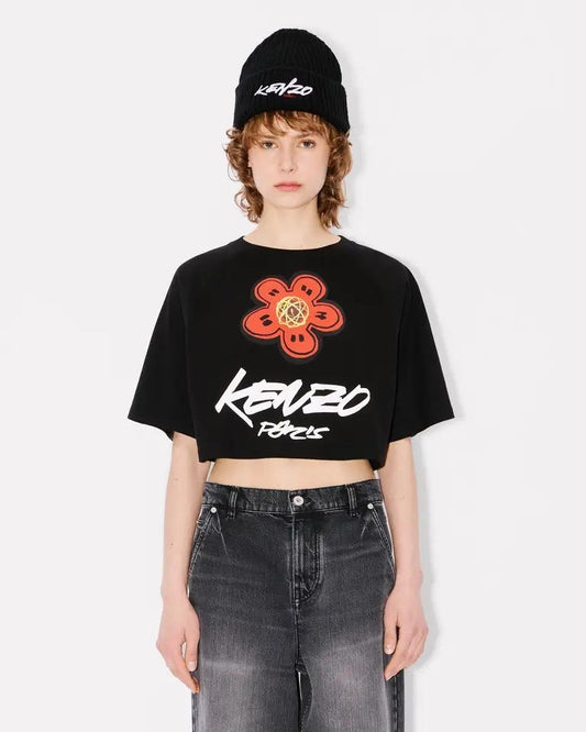 T-Shirt Kenzo Paris cropped "Futura Boxy" donna