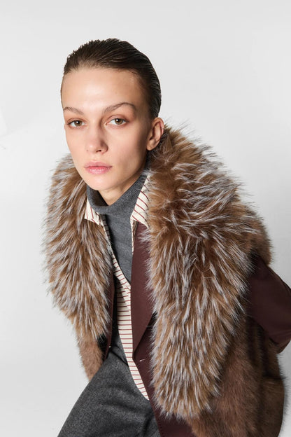 Gilet Nenette in ecopelliccia donna