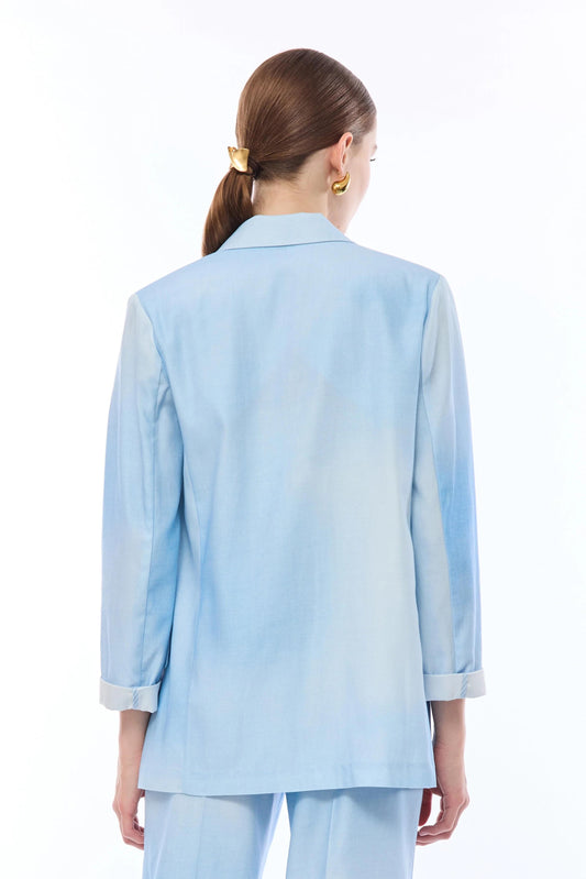 Giacca blazer Nenette monopetto effetto denim donna