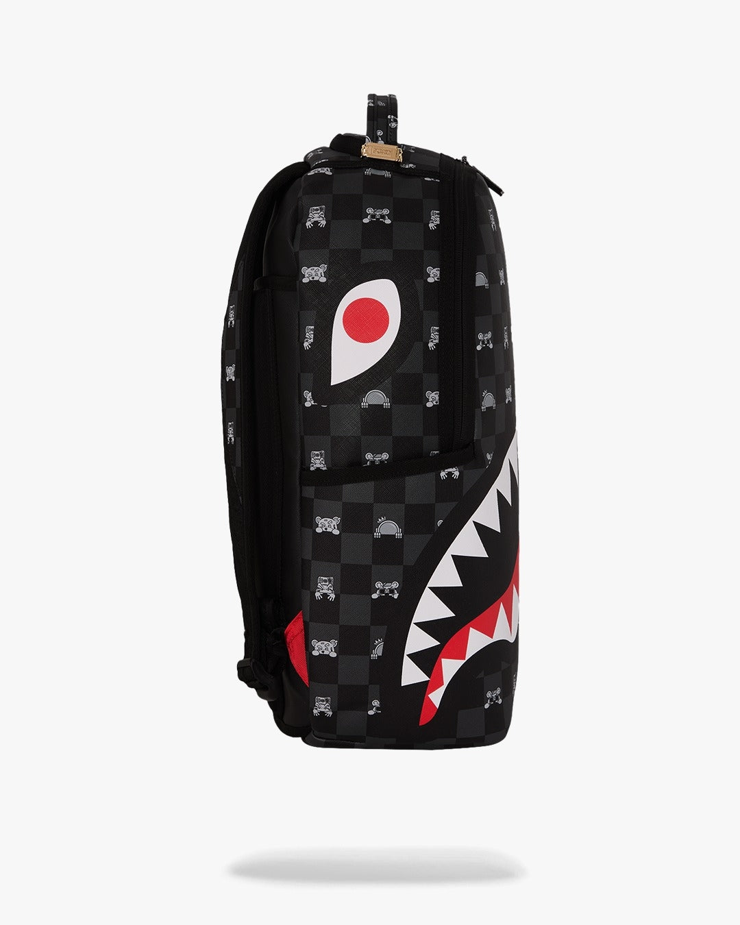 Zaino Sprayground nero GRAY PEEKING CHARACTER CHECK DLXSV BACKPACK