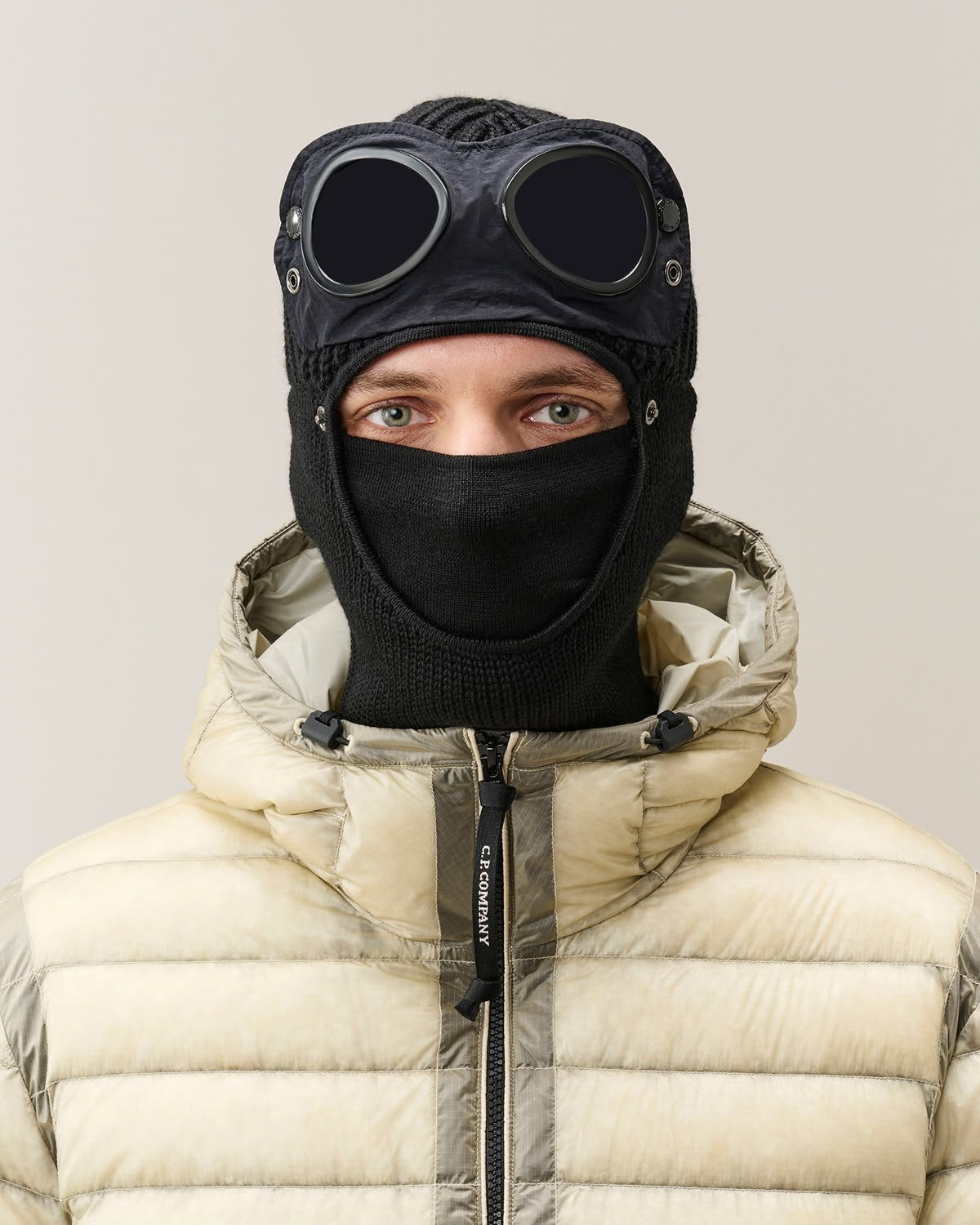 Balaclava C.P. Company in costina e in lana uomo