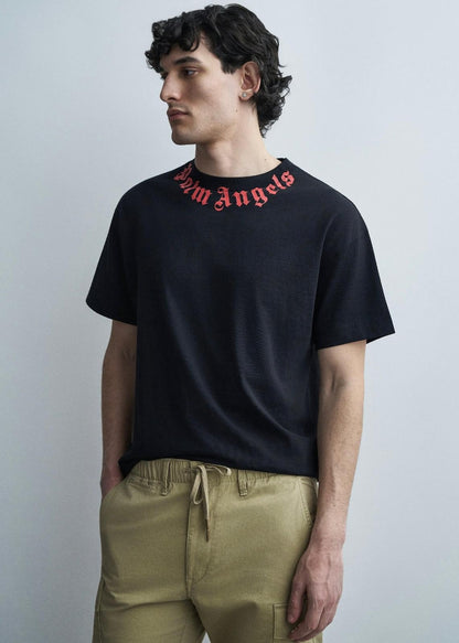 T-Shirt Palm Angels "Neck Logo Regular" uomo