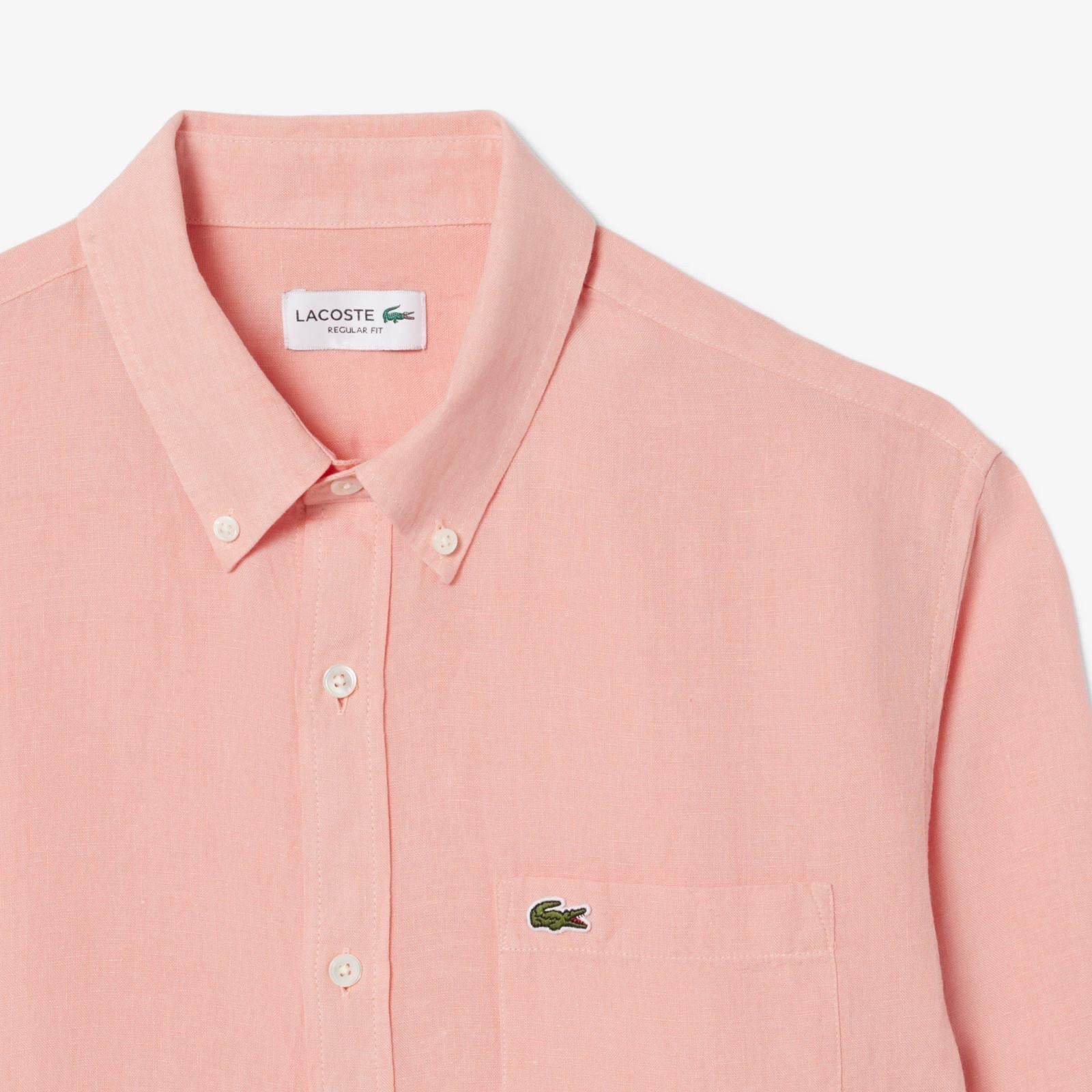 Camicia Lacoste regular in lino uomo