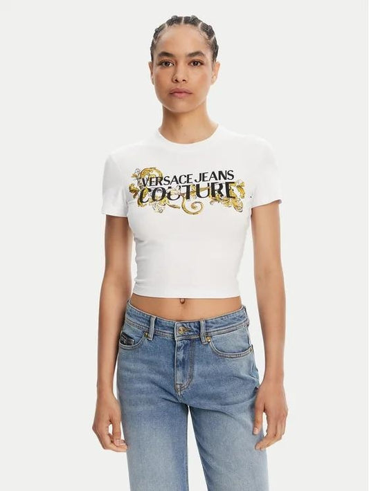 T-Shirt Versace Jeans Couture "Baroque strass" donna