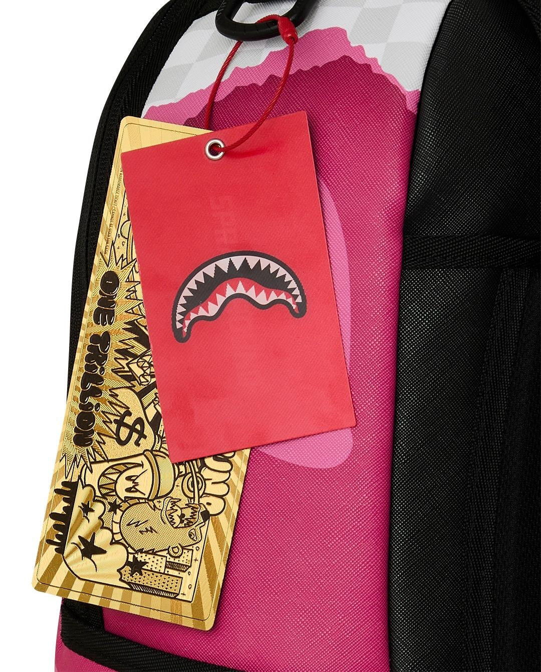 Zaino Sprayground bianco e fucsia 3D CHECK BACKPACK 