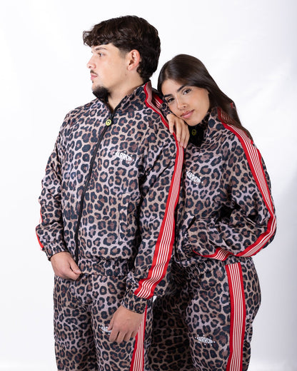 Felpa Barrow fullzip animalier in nylon