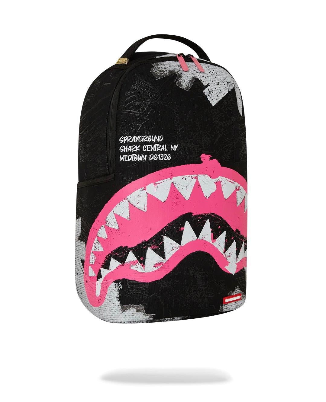 Zaino Sprayground nero Shark central sorbet hand painted backpack