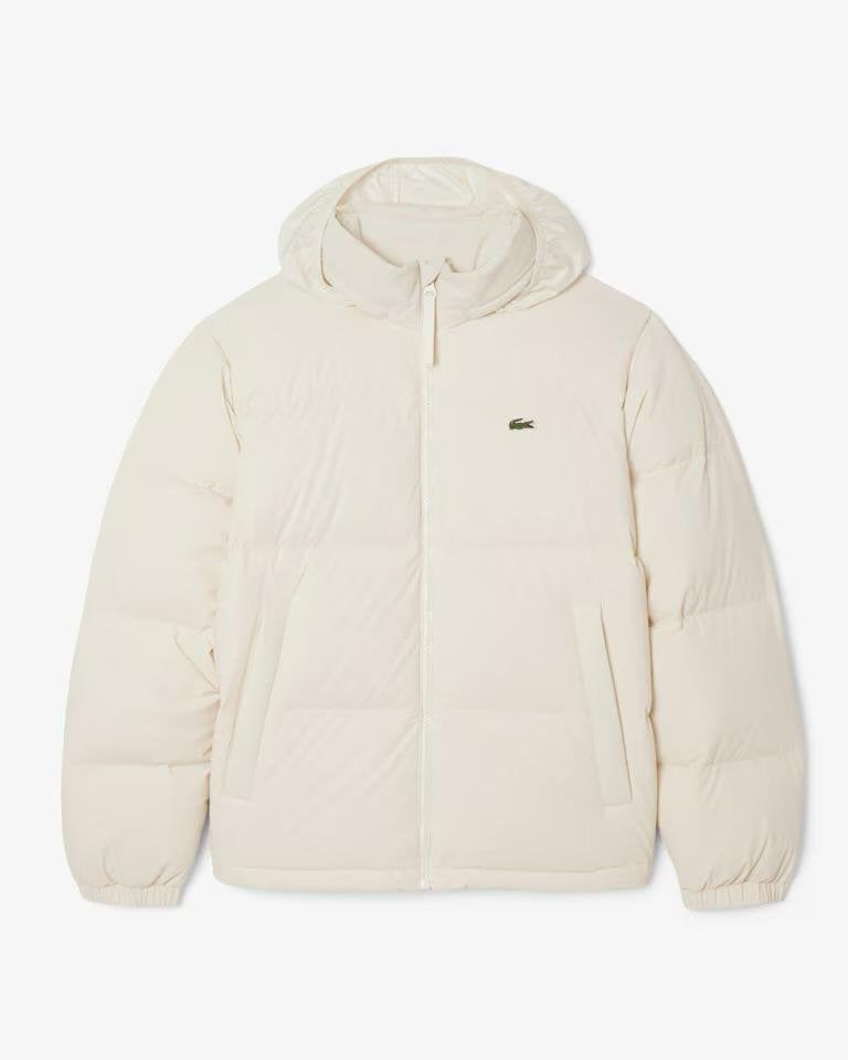 Giubbotto Lacoste con cappuccio impermeabile e iconico logo