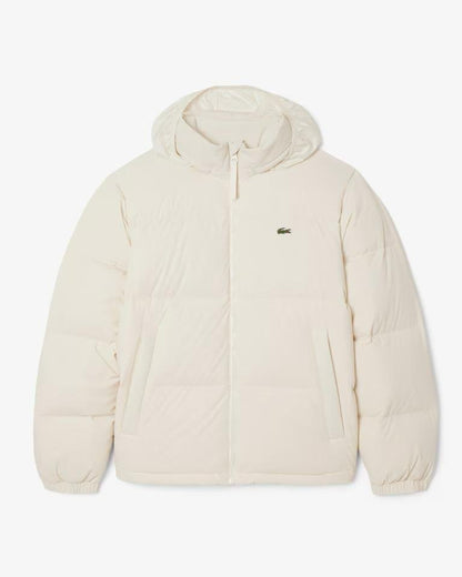 Giubbotto Lacoste con cappuccio impermeabile e iconico logo