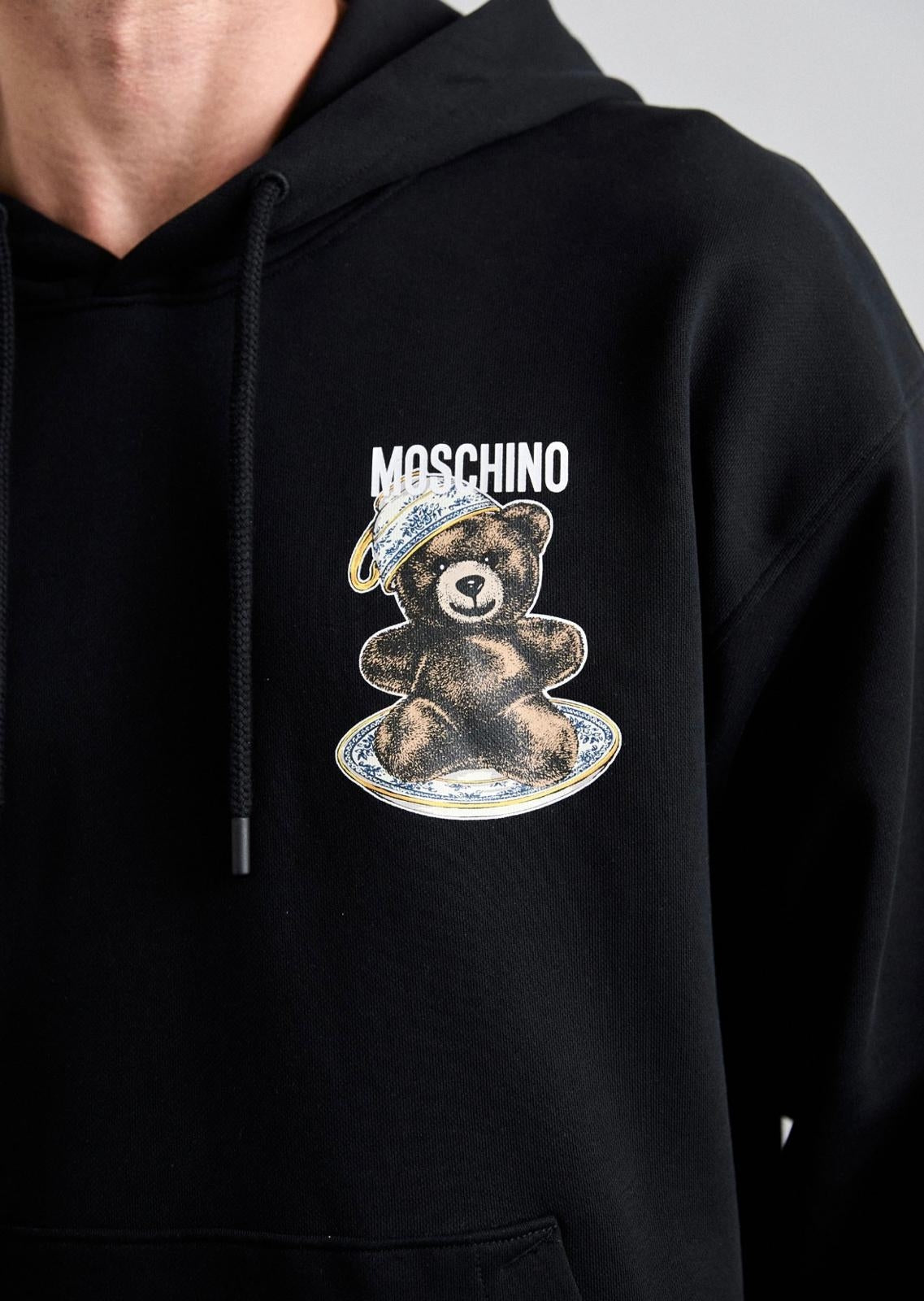 Felpa Moschino con cappuccio e stampa Teddy Bear