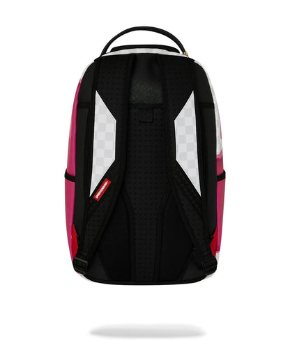 Zaino Sprayground bianco e fucsia 3D CHECK BACKPACK 