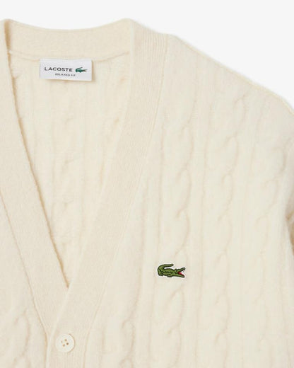 Cardigan Lacoste con ricami uomo