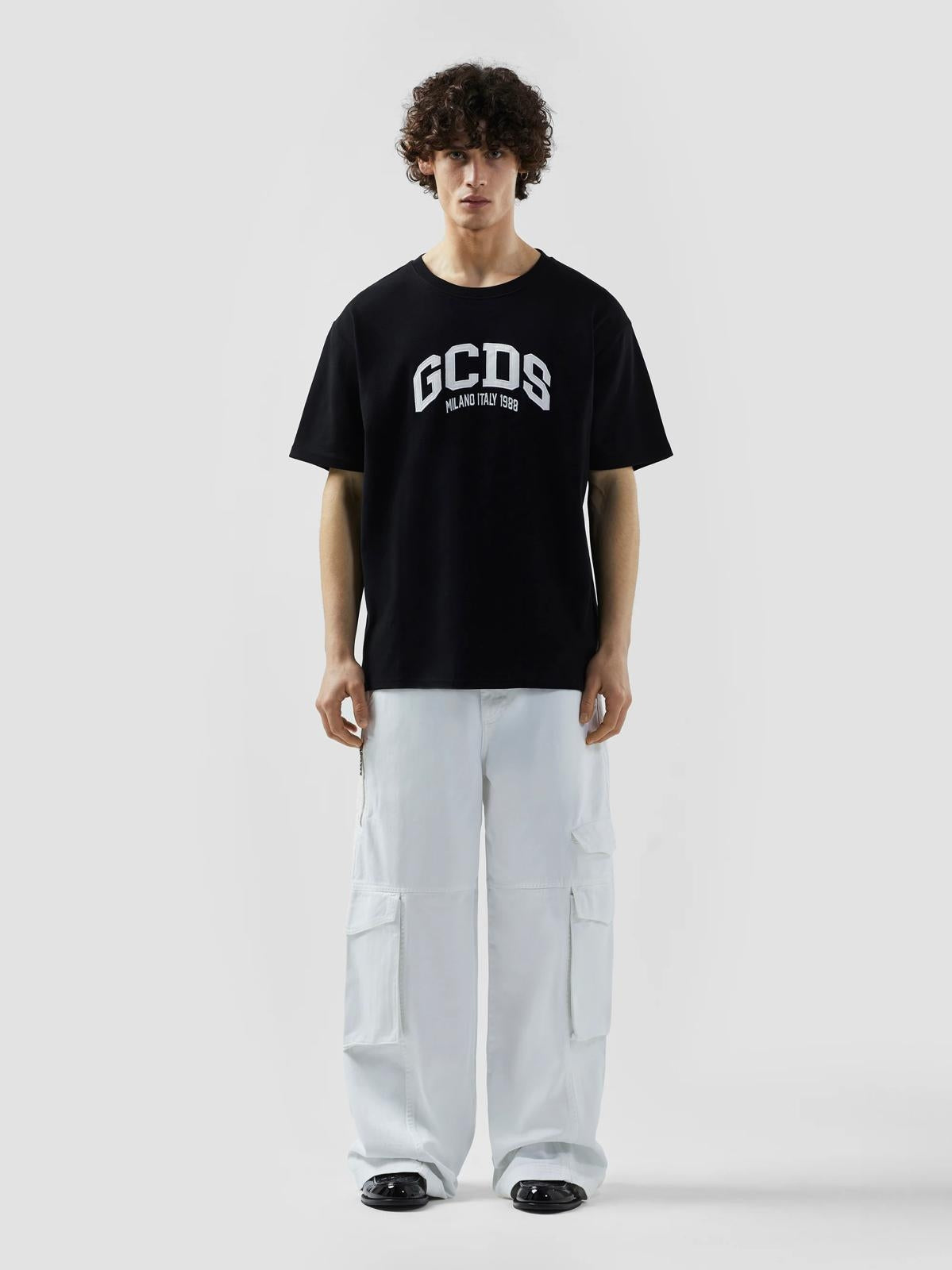 T-Shirt GCDS loose con ricamo uomo