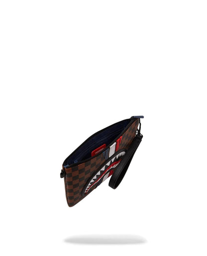 Pochette Sprayground marrone machine Francaise clutch con tracolla