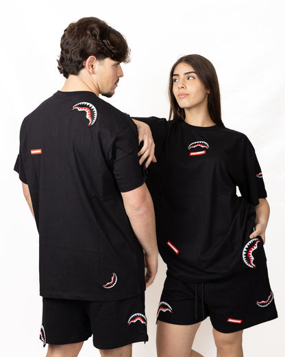 T-Shirt Sprayground "Shark Patches black"
