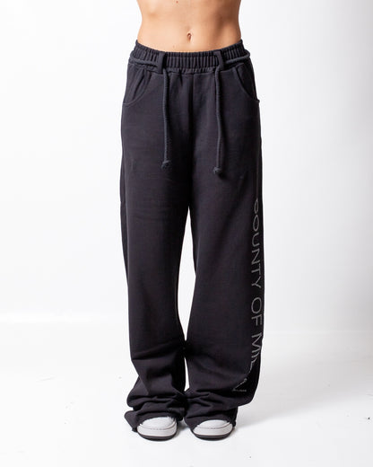 Pantalone Marcelo Burlon in felpa a taglio vivo con strass donna