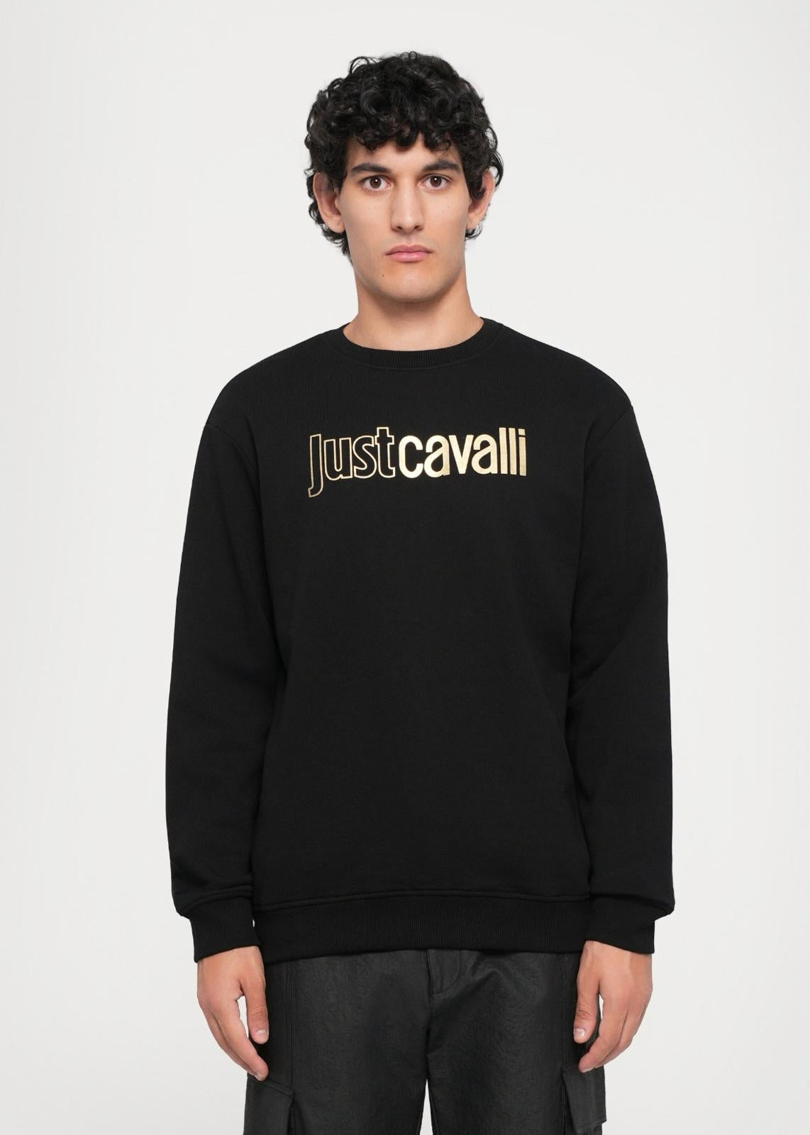 Felpa Just Cavalli girocollo "Institutional Logo" uomo