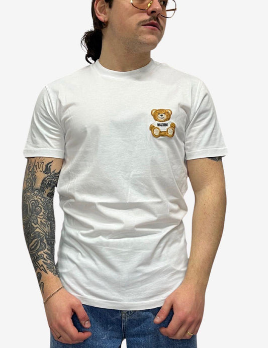 T-Shirt Moschino con ricamo Teddy Bear uomo