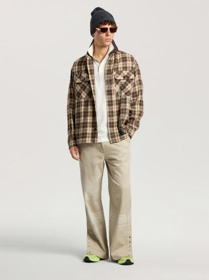 Camicia Palm Angels in flanella "Surfer Dream" uomo