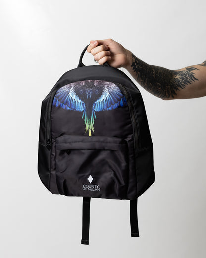 Zaino Marcelo Burlon in nylon "Icon Wings Royal"