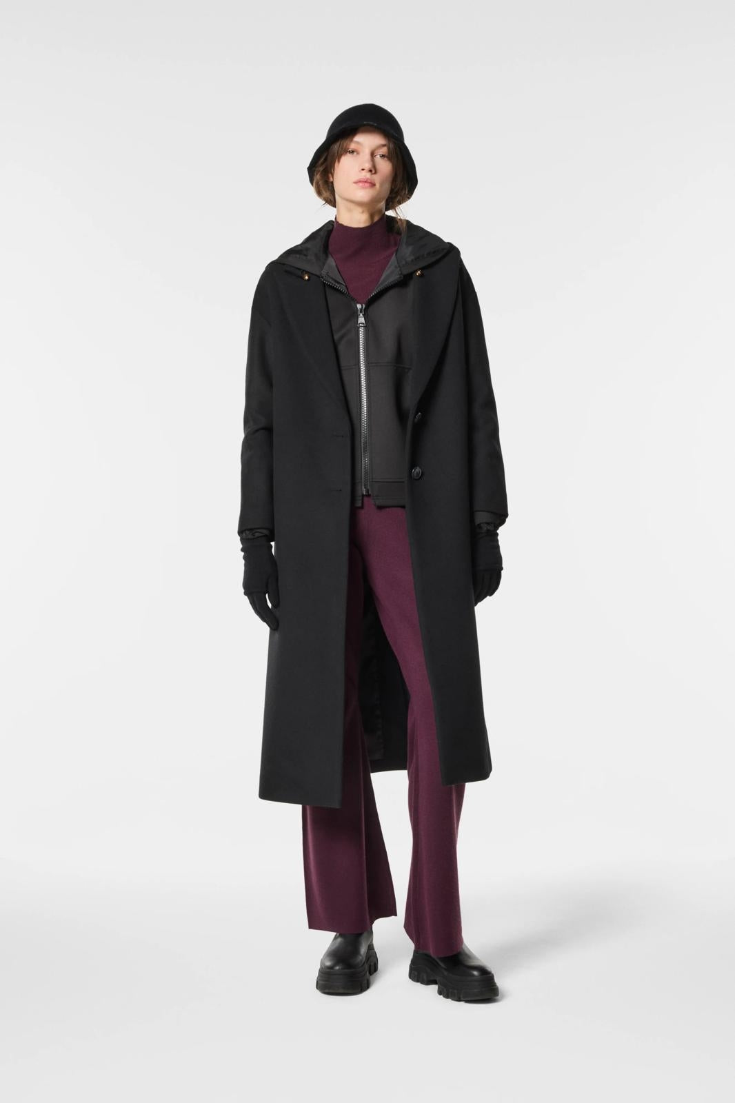 Cappotto Nenette monopetto in misto lana donna