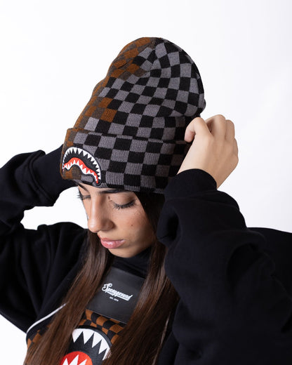 Cappello Sprayground con iconico logo ricamato e double check
