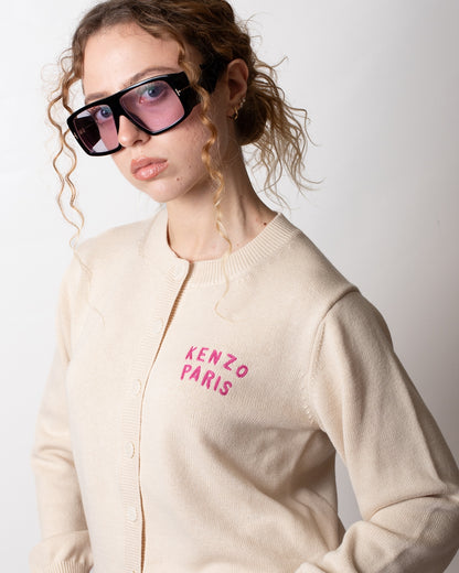 Cardigan Kenzo "Boke Heart" in misto lana donna