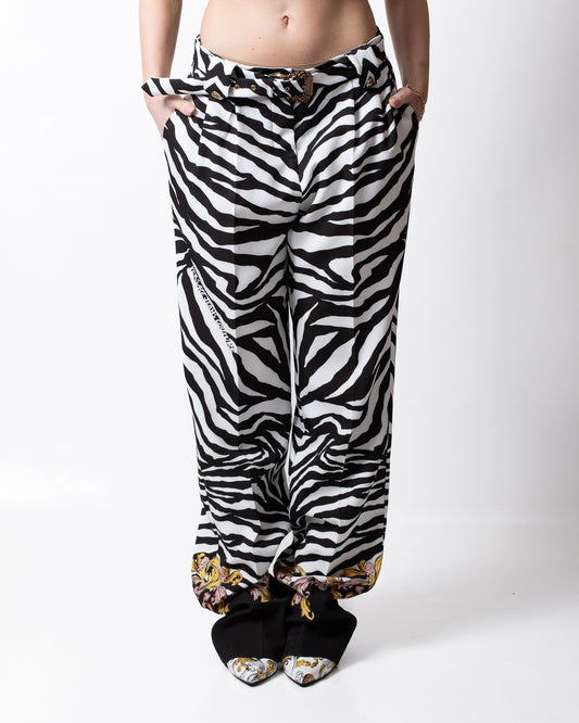 Pantalone Versace Jeans Couture zebrato donna