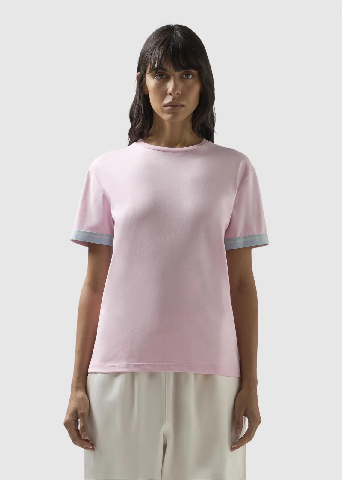 T-Shirt GCDS regular logo tape donna