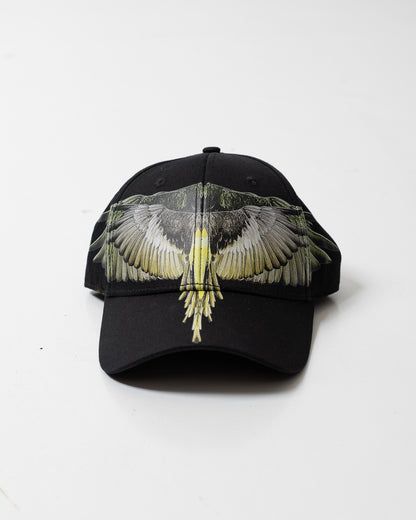 Cappello Marcelo Burlon con visiera "Icon Wings Yellow"