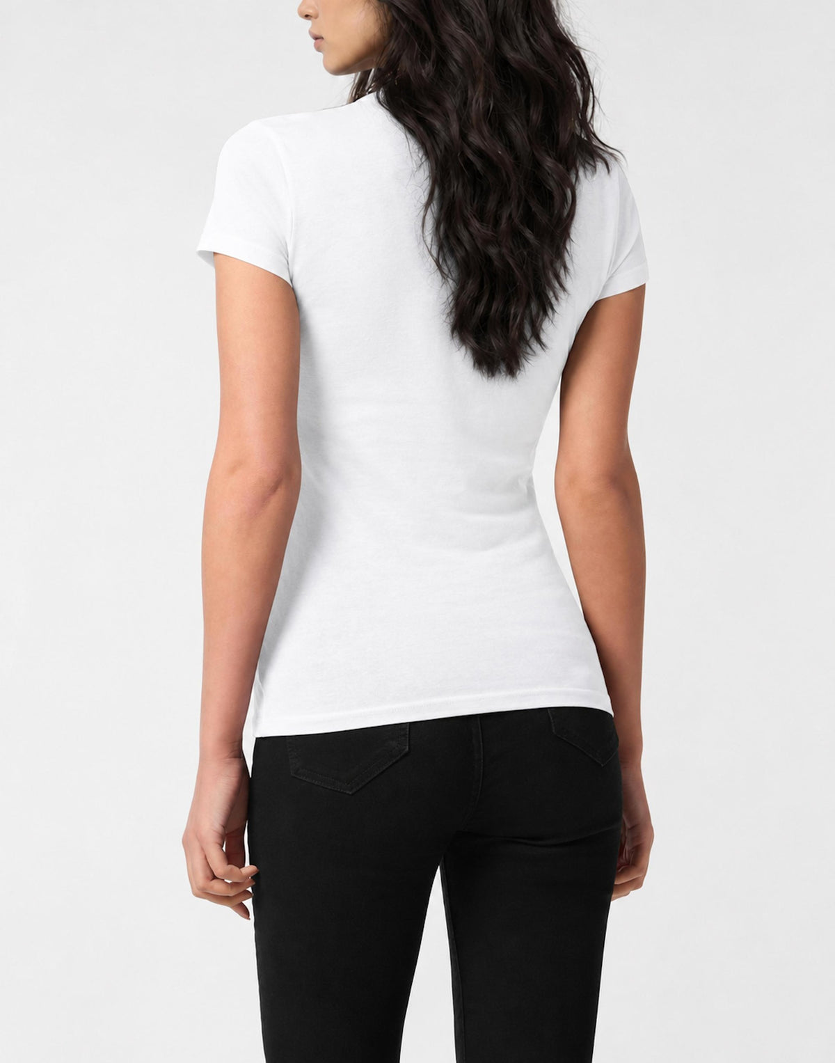 T-shirt Philipp Plein sexy pure fit "Teddy Crystal" con cristalli e stampa