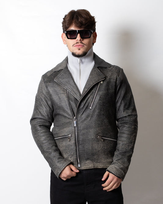 Giubbotto Richmond X biker in vera pelle uomo