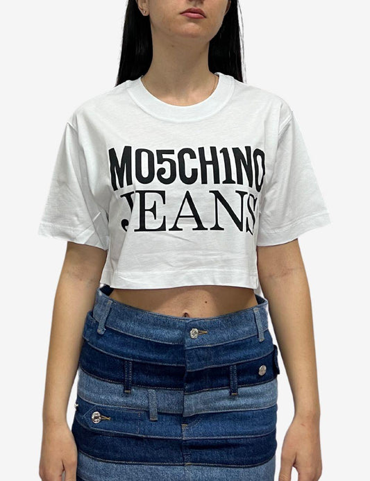 T-Shirt Moschino jeans modello crop donna