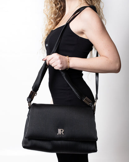 Borsa John Richmond in pliss&egrave; con manico e tracolla donna