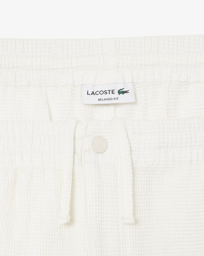 Shorts Lacoste testurizzato a nido d'ape con logo