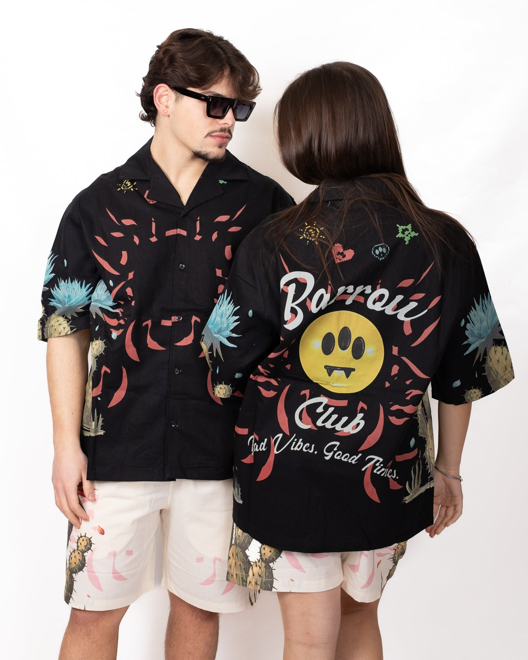 Camicia Barrow "Bad Vibes, Good Times"