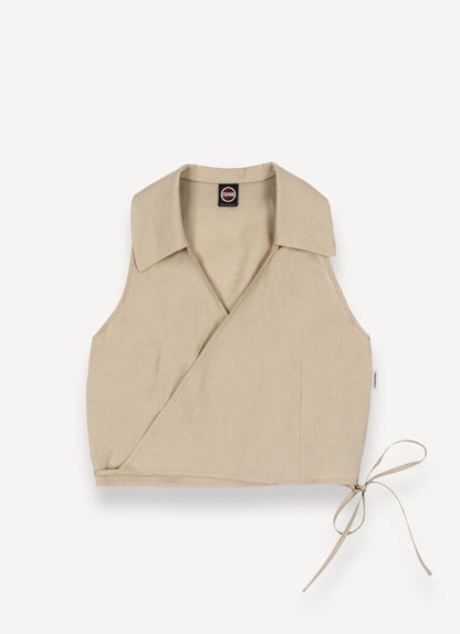 Camicia Colmar in lino con laccetti donna