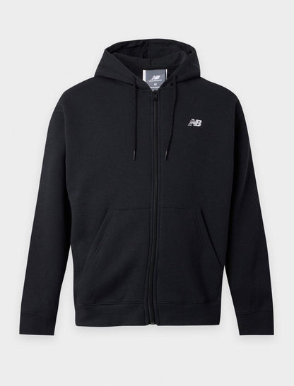 Felpa New Balance full zip con cappuccio con logo ricamato