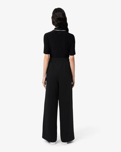 Pantalone Lacoste in felpa a gamba ampia donna