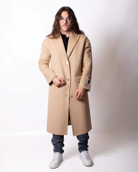 Cappotto Richmond X in misto lana con etichetta e patch donna