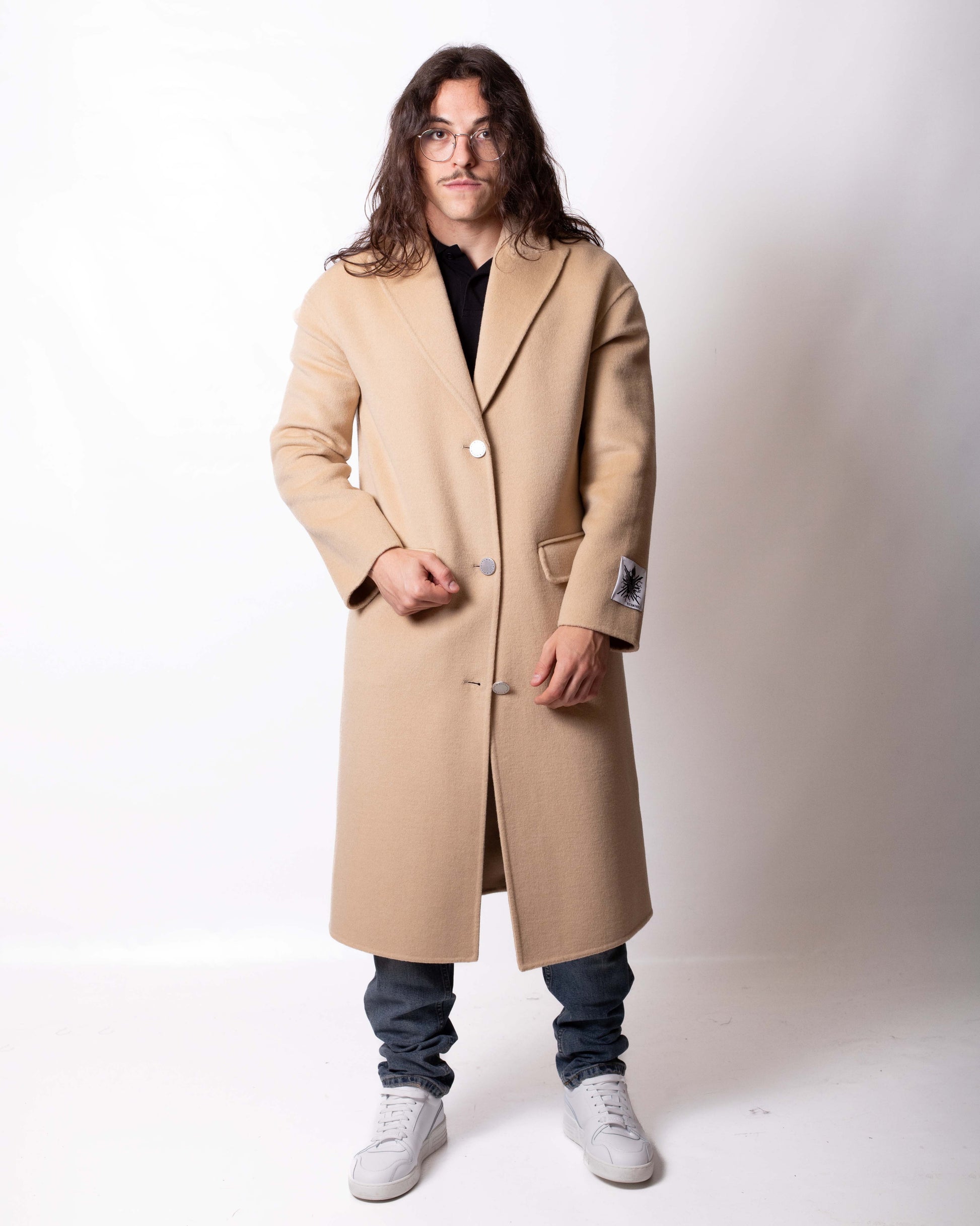 Cappotto Richmond X in misto lana con etichetta e patch donna