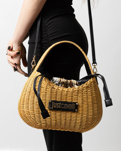Borsa Just Cavalli in paglia con tracolla donna