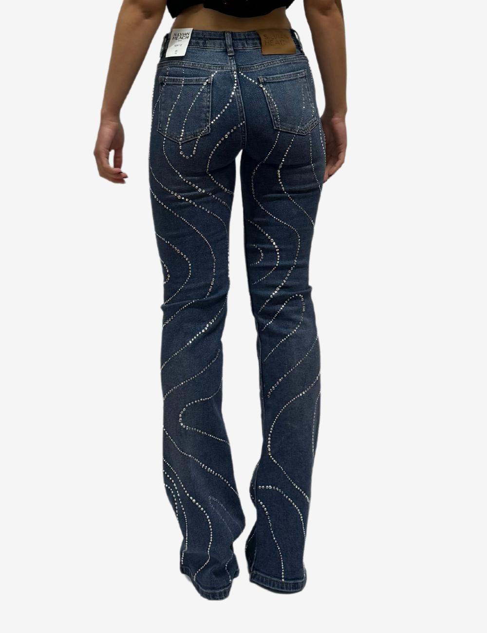 Jeans Silvian Heach con strass donna – Specchio Boutique
