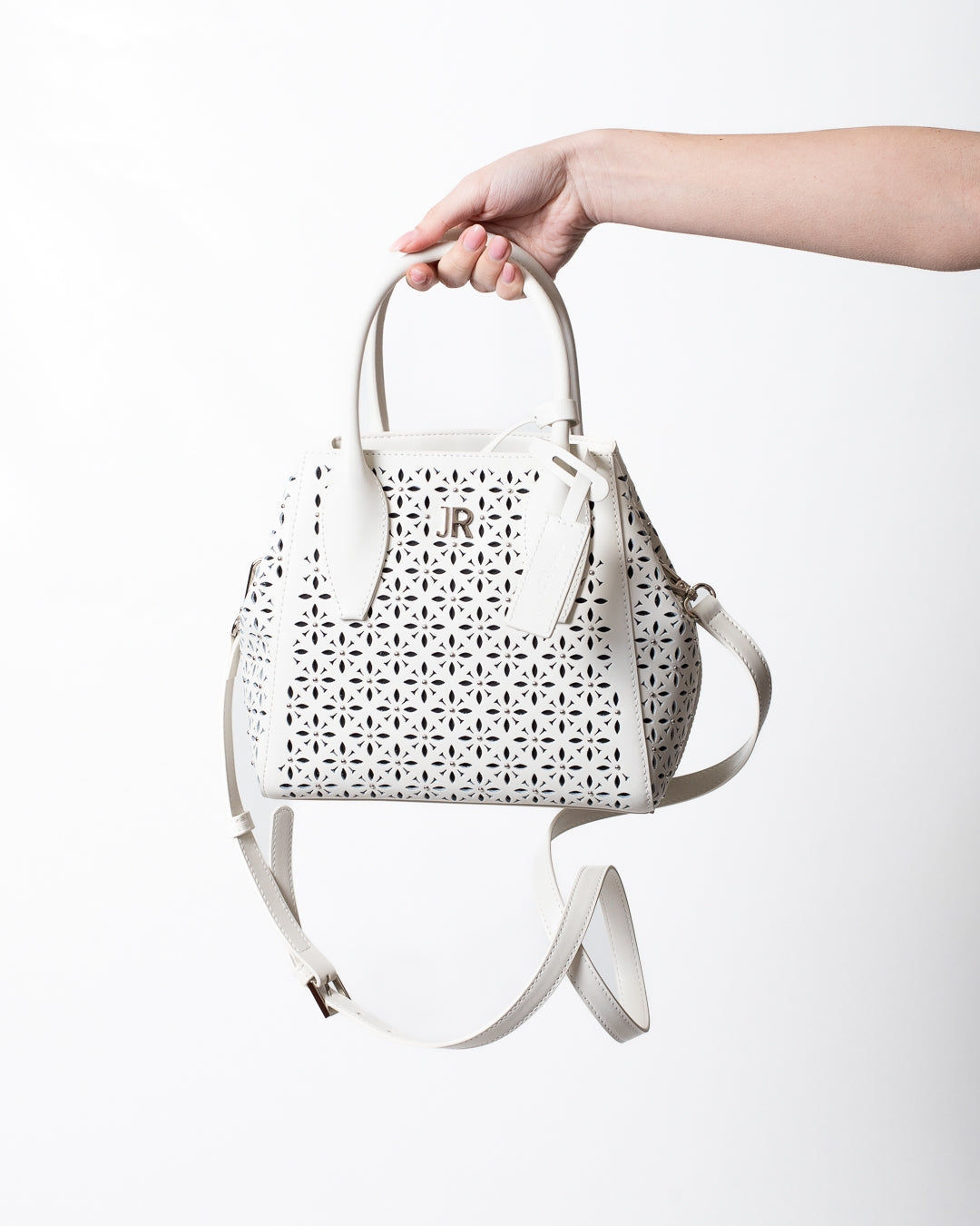 Borsa John Richmond in vera pelle con dettagli traforati donna