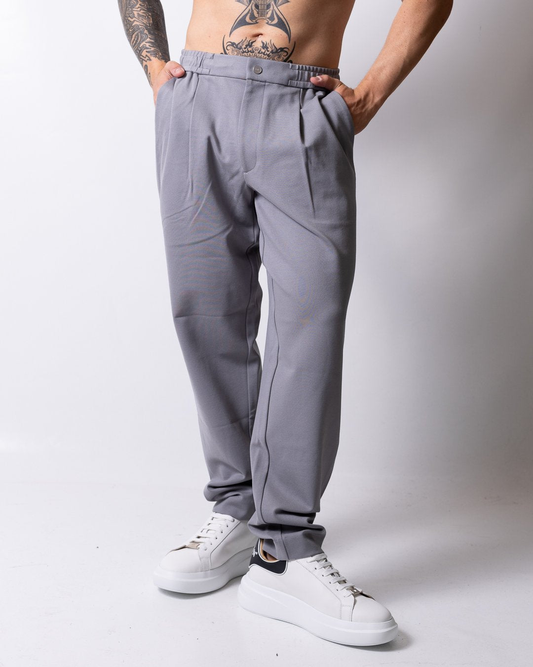 Pantalone Calvin Klein tapered plissettato uomo