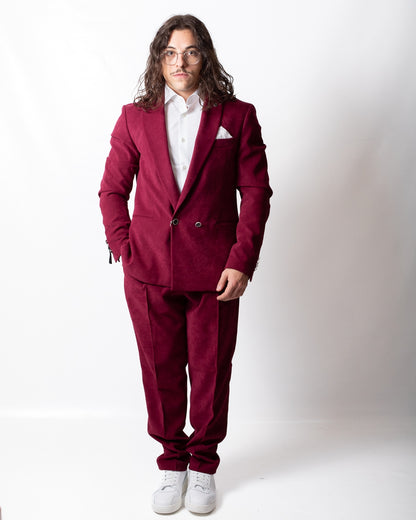 Giacca blazer Daniele Alessandrini doppiopetto in suede uomo