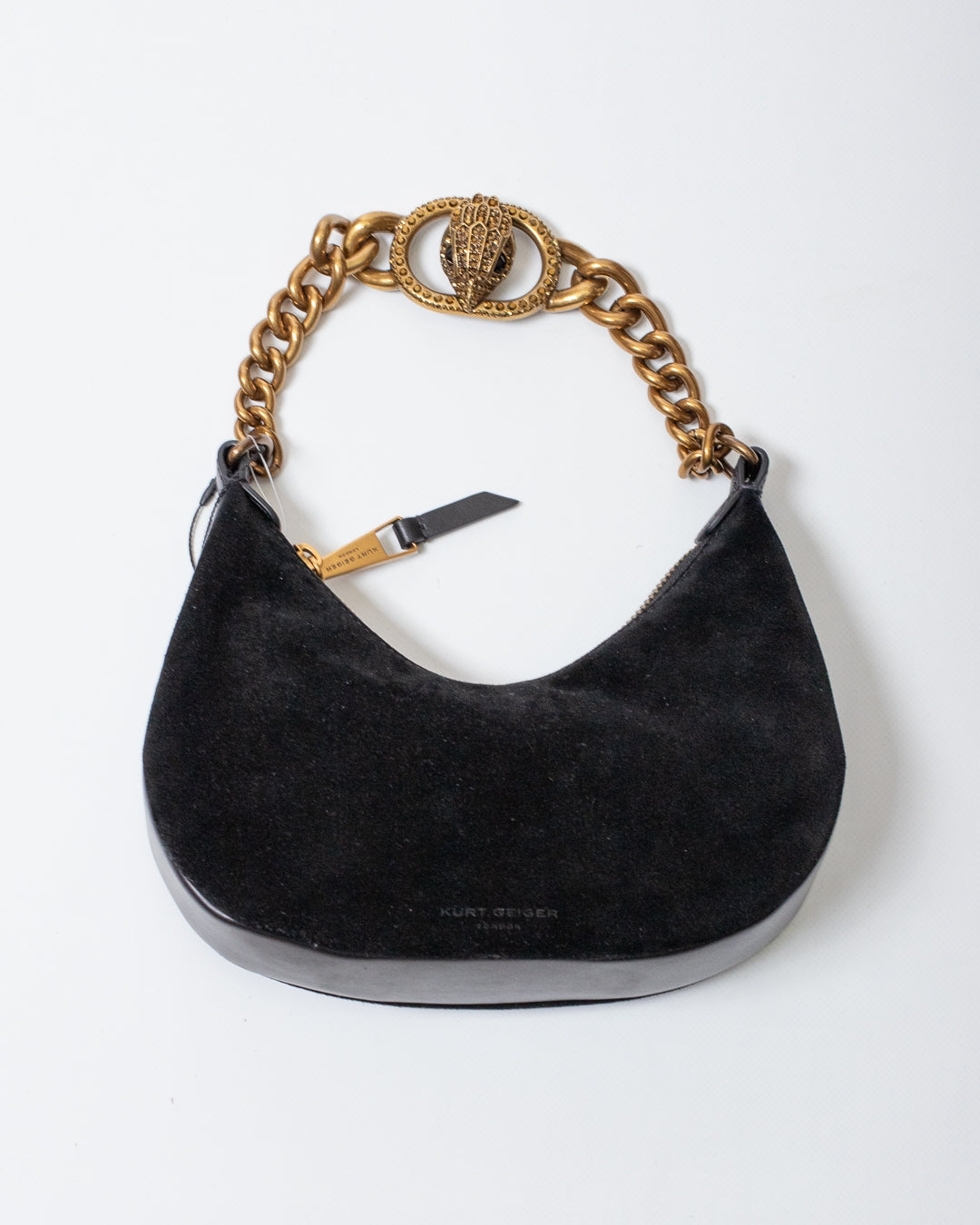 Borsa Kurt Geiger in suede "Chelsea chain" donna