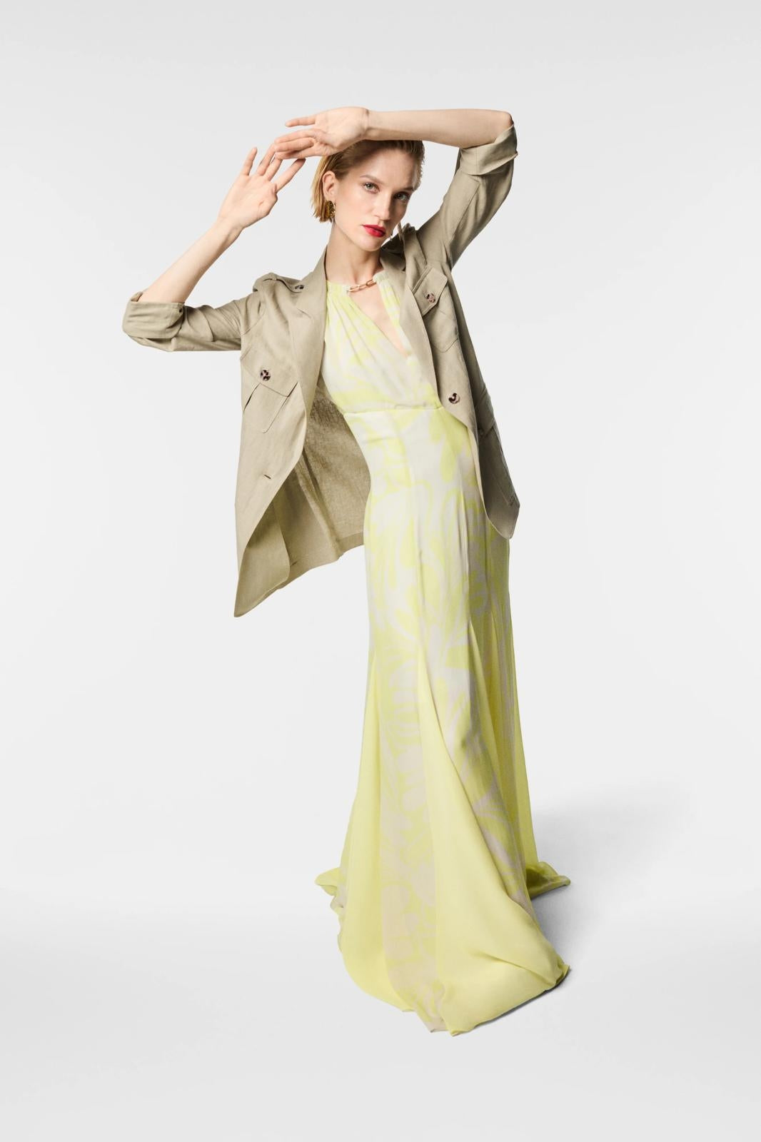 Abito Nenette in georgette con stampa all-over donna