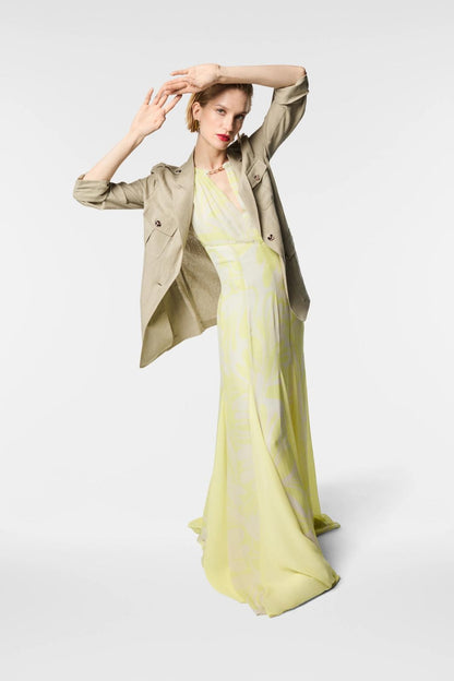 Abito Nenette in georgette con stampa all-over donna