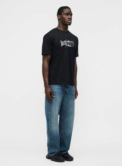 T-Shirt Just Cavalli girocollo con logo lucido e ricamo  uomo